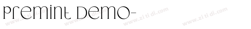 premint Demo字体转换